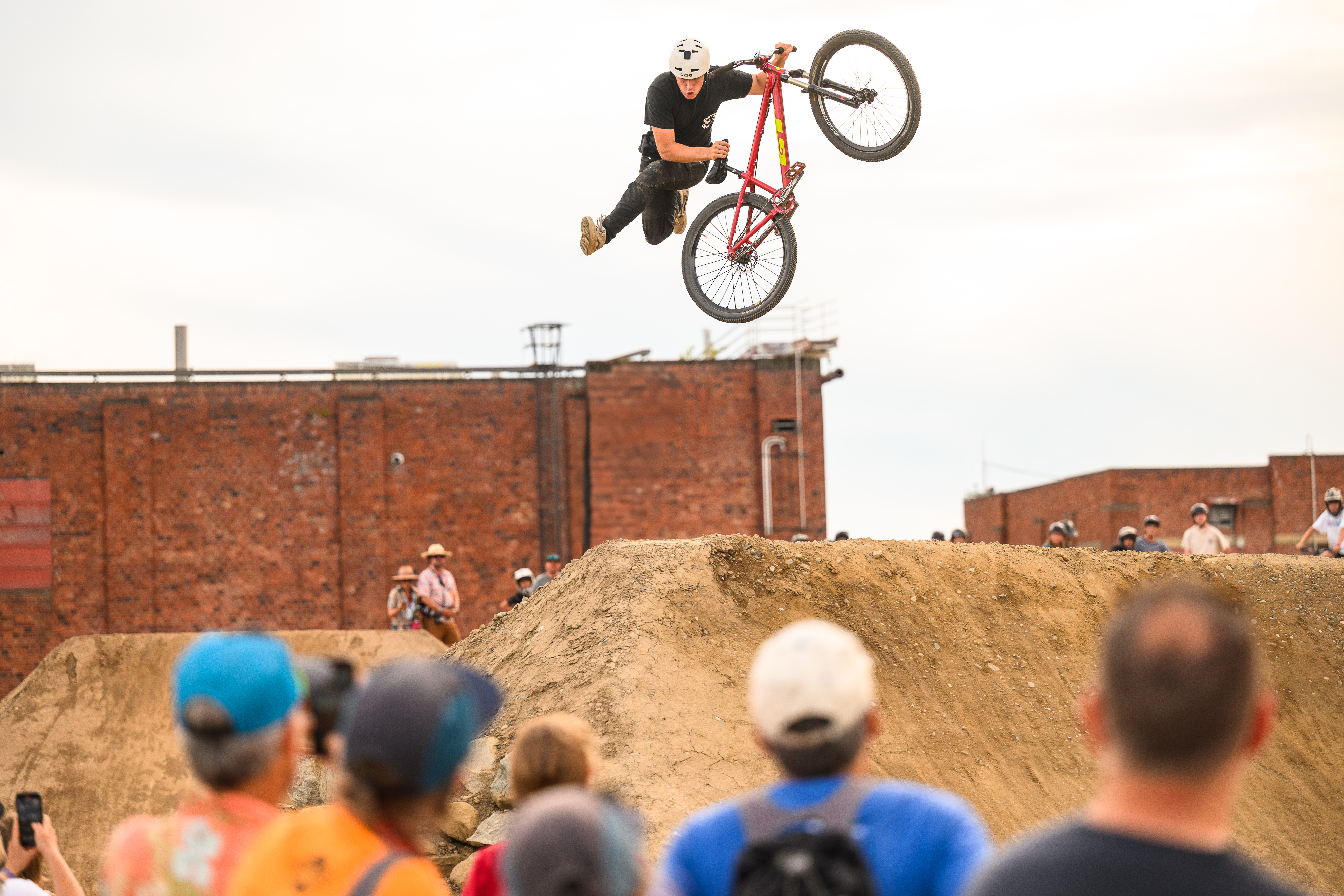 Flying like Superman on the dirt jumper. Photo: Eric Mickelson.