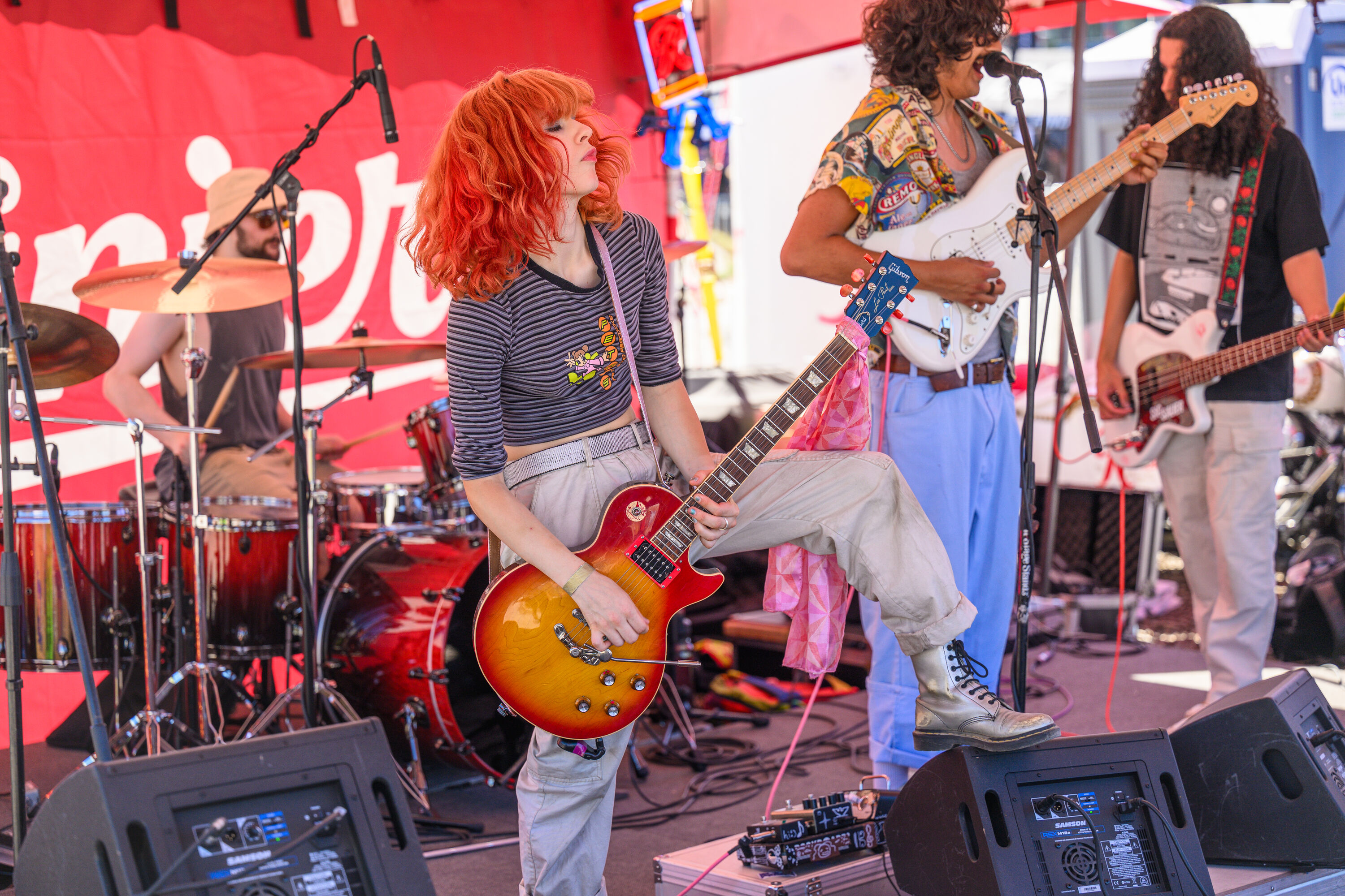 Actress performs on the Rainier Tune Town Stage at the 2025 NW Tune-Up Festival